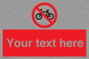 Custom No Cycling Sign